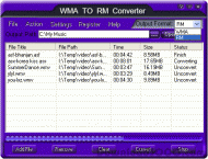 WMA TO RM Converter screenshot